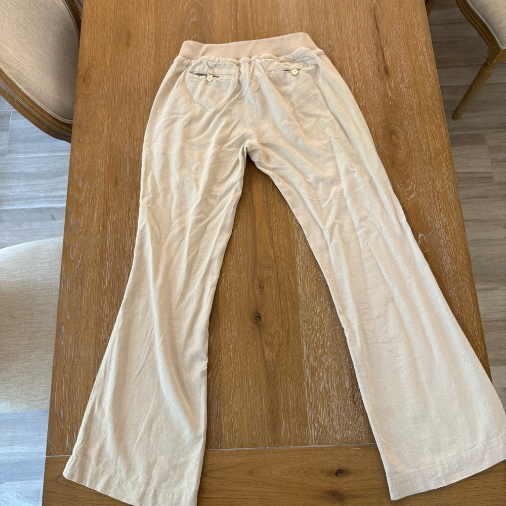 Love Tree Light Tan Pants Linen Blend size M - Picture 3 of 5